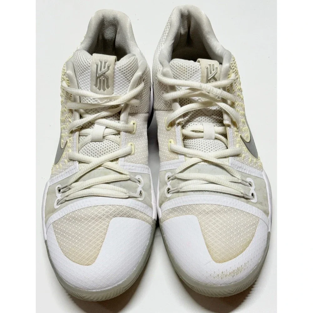 Nike Kyrie 3 Ivory Pale Grey Sail Basketball Shoes 859466-103 Mens 7Y Womens 8.5